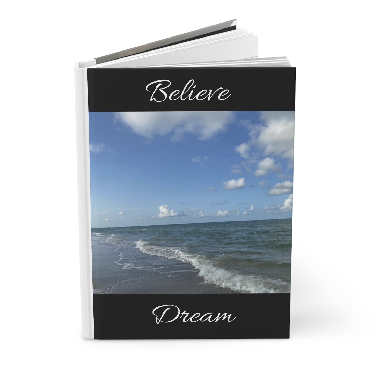 Coastal Inspiration Hardcover Journal - Dream, Believe, Just Breathe | Ocean Photography Journal, Writing Notebook, Gift for Writers, [...]