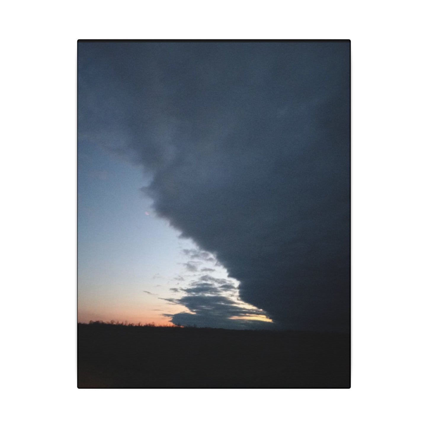 Matte Canvas Wall Art - Dramatic Storm Sky Decor, Modern Home Aesthetic, Gift for Nature Lovers, Living Room Artwork, Photography Print