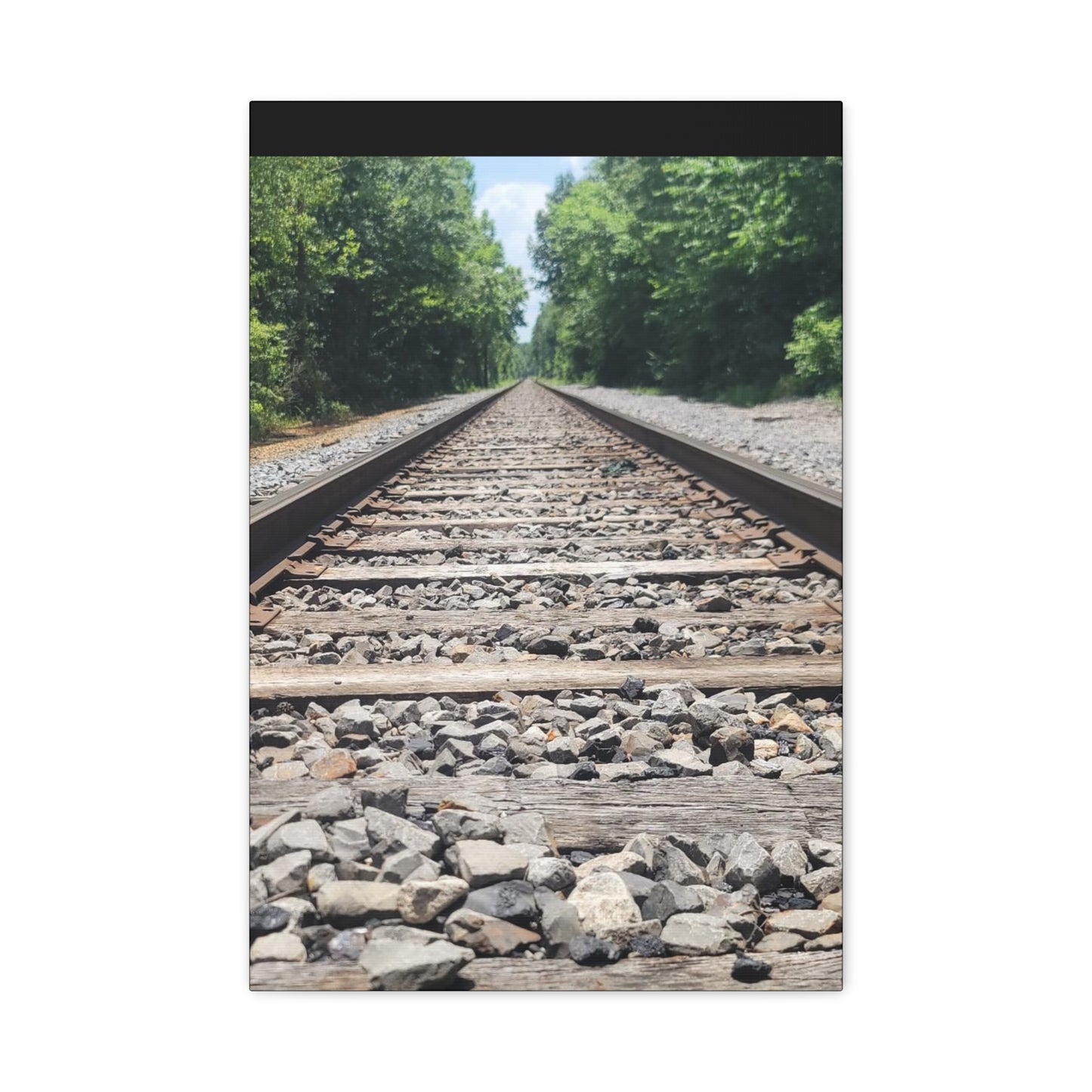 Tranquil Railway Matte Canvas Art, Perfect Gift for Nature Lovers, Home Decor, Wall Art, Inspirational Artwork, Train Track Design