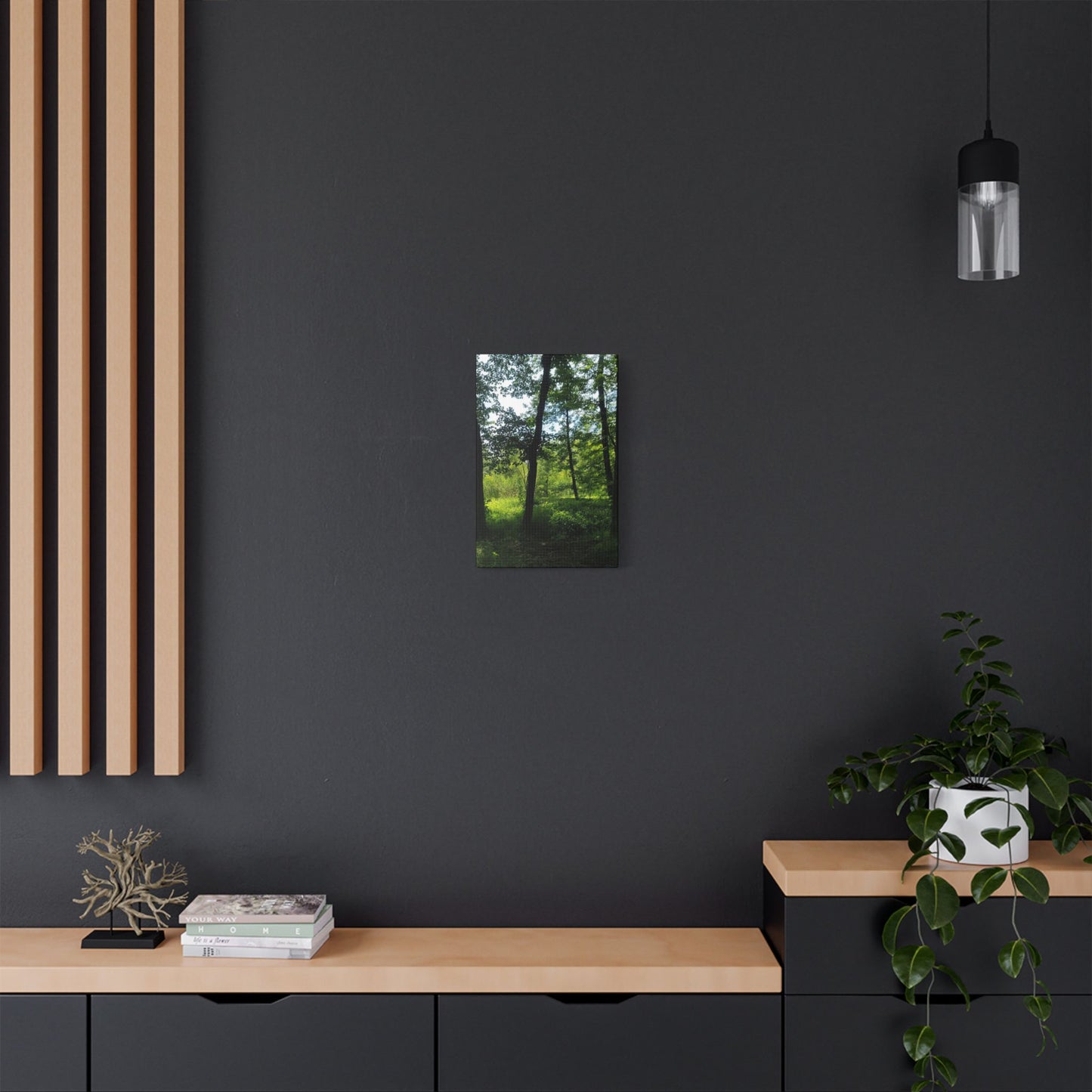 Scenic Canvas Wall Art - Nature-Inspired Home Decor, Forest Scene, Wall Hanging, Gift for Nature Lovers, Greenery Print