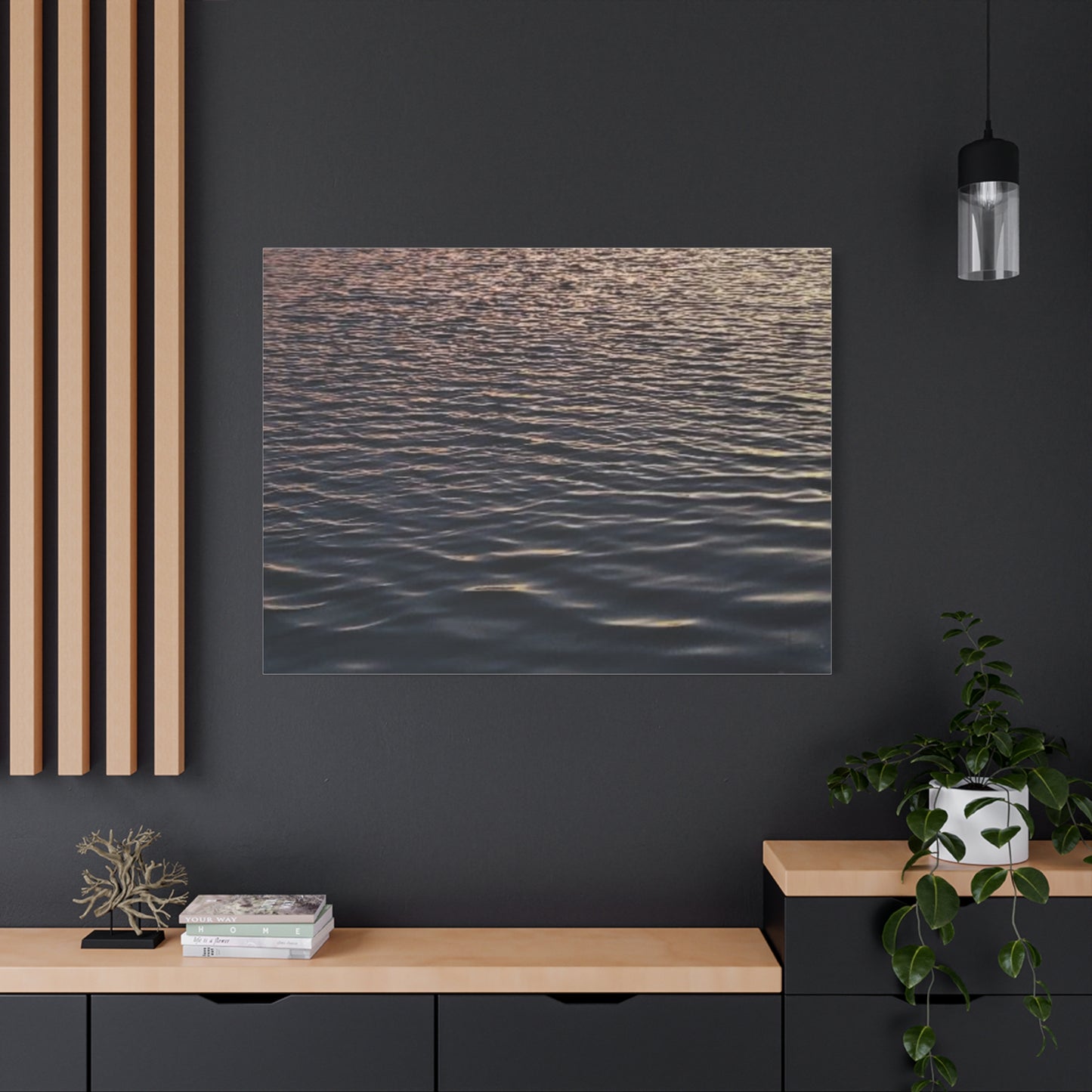 Stretched Canvas Wall Art - Tranquil Water Reflections, Home Decor, Serenity Art, Nature Inspired Decor, Perfect Gift