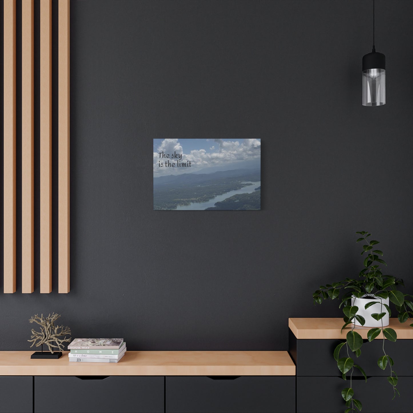 Inspirational Canvas Wall Art - The Sky Is The Limit, Motivational Decor, Home Office Artwork, Gift for Dreamers, Nature Photography