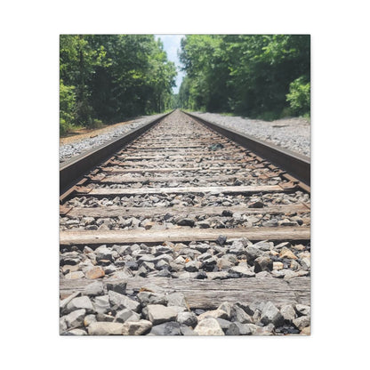 Tranquil Railway Matte Canvas Art, Perfect Gift for Nature Lovers, Home Decor, Wall Art, Inspirational Artwork, Train Track Design