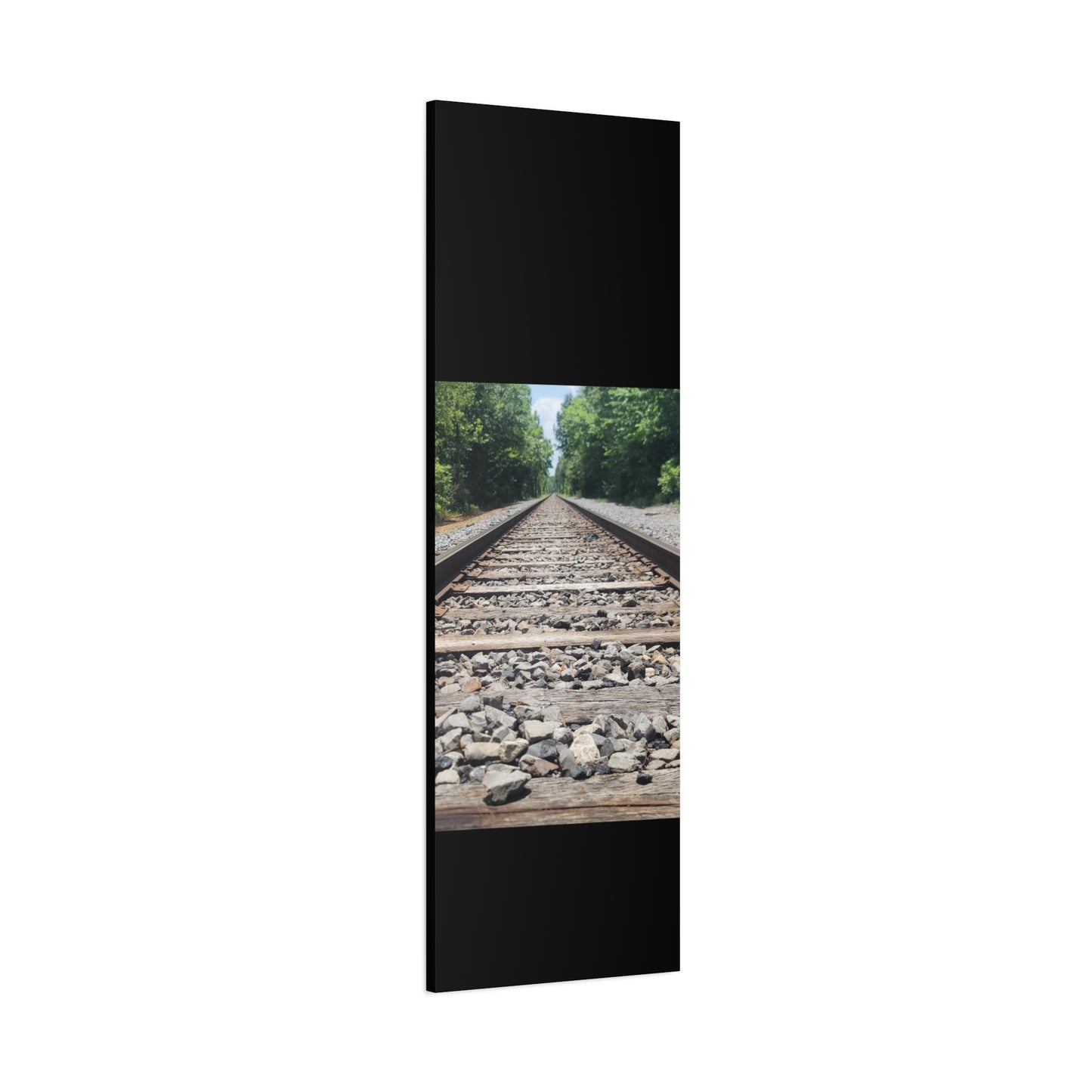 Tranquil Railway Matte Canvas Art, Perfect Gift for Nature Lovers, Home Decor, Wall Art, Inspirational Artwork, Train Track Design