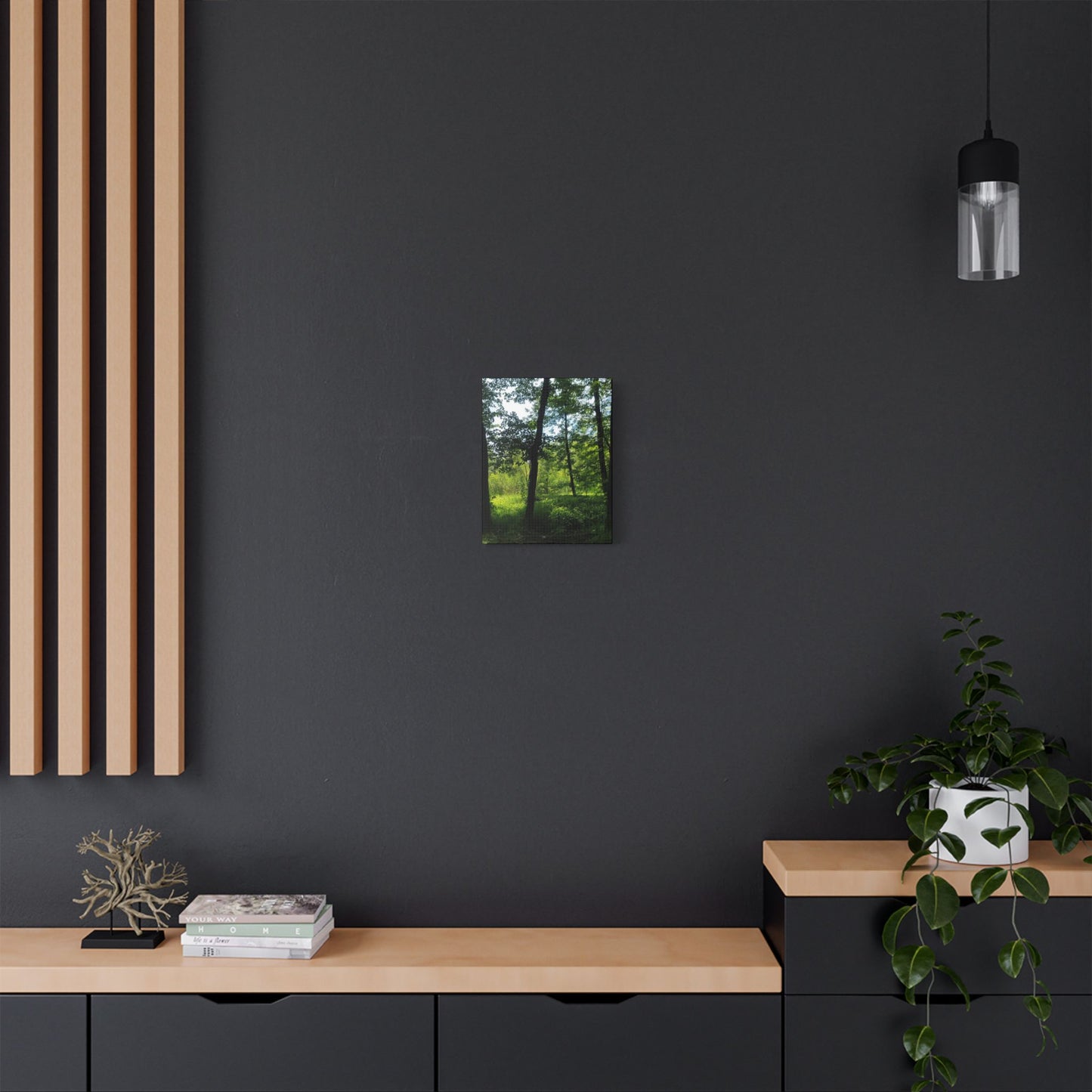 Scenic Canvas Wall Art - Nature-Inspired Home Decor, Forest Scene, Wall Hanging, Gift for Nature Lovers, Greenery Print