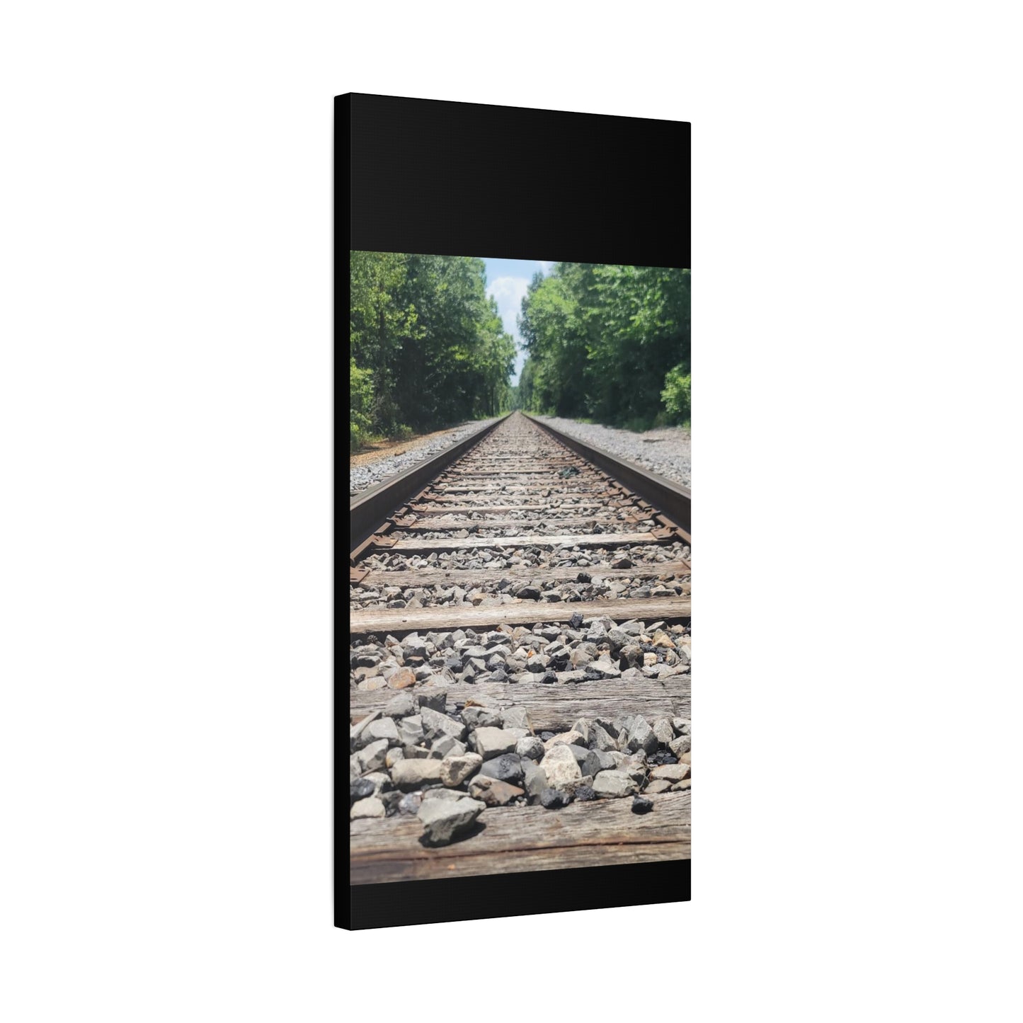 Tranquil Railway Matte Canvas Art, Perfect Gift for Nature Lovers, Home Decor, Wall Art, Inspirational Artwork, Train Track Design