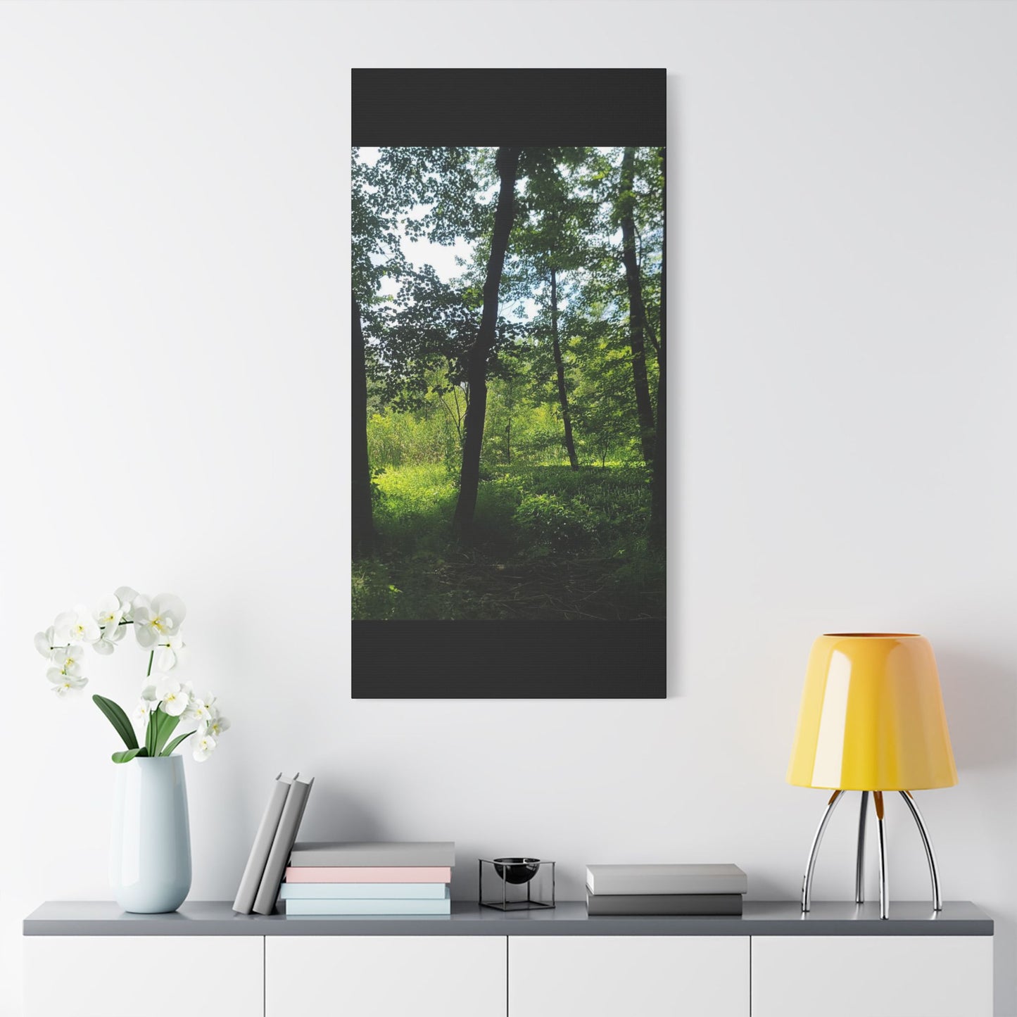 Scenic Canvas Wall Art - Nature-Inspired Home Decor, Forest Scene, Wall Hanging, Gift for Nature Lovers, Greenery Print
