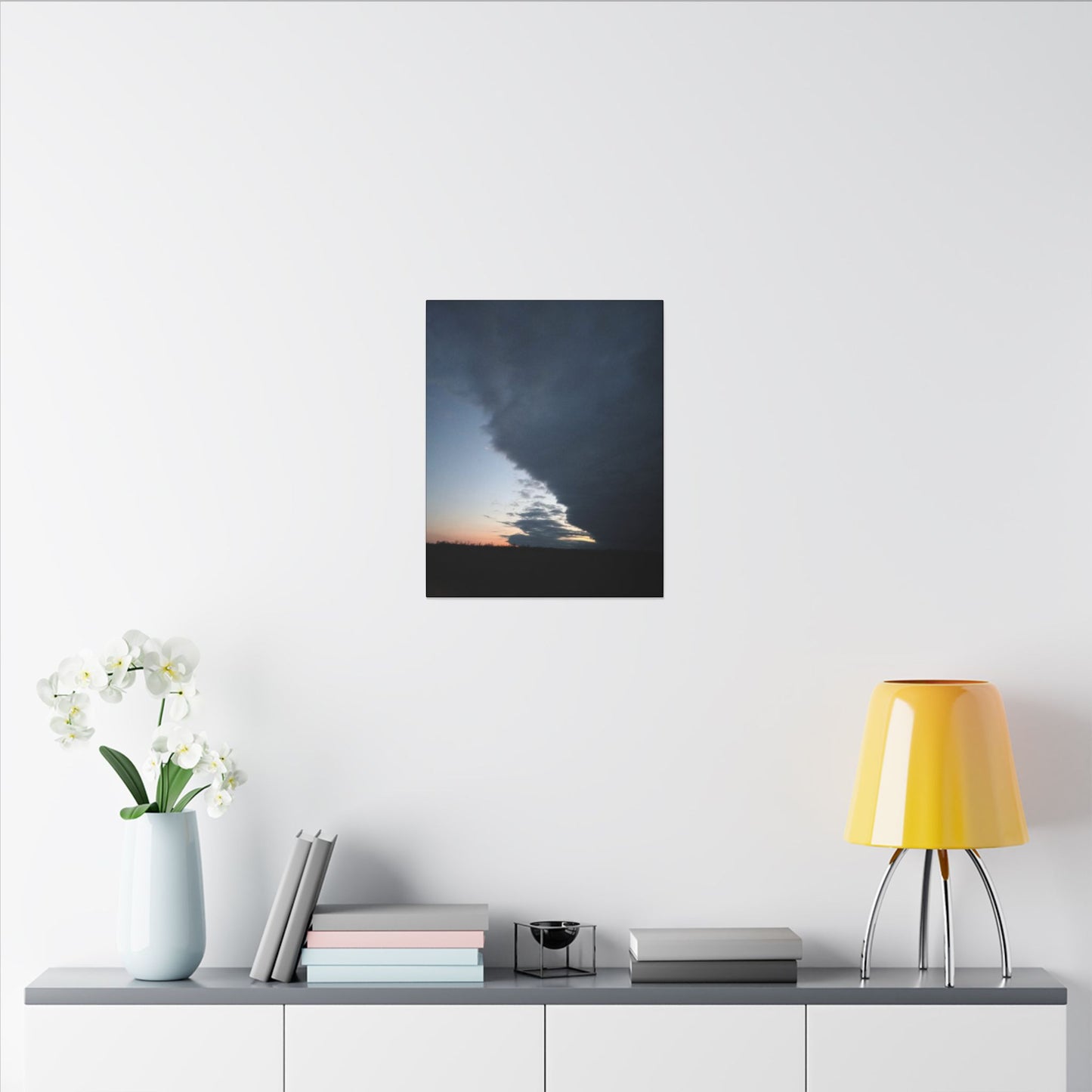 Matte Canvas Wall Art - Dramatic Storm Sky Decor, Modern Home Aesthetic, Gift for Nature Lovers, Living Room Artwork, Photography Print