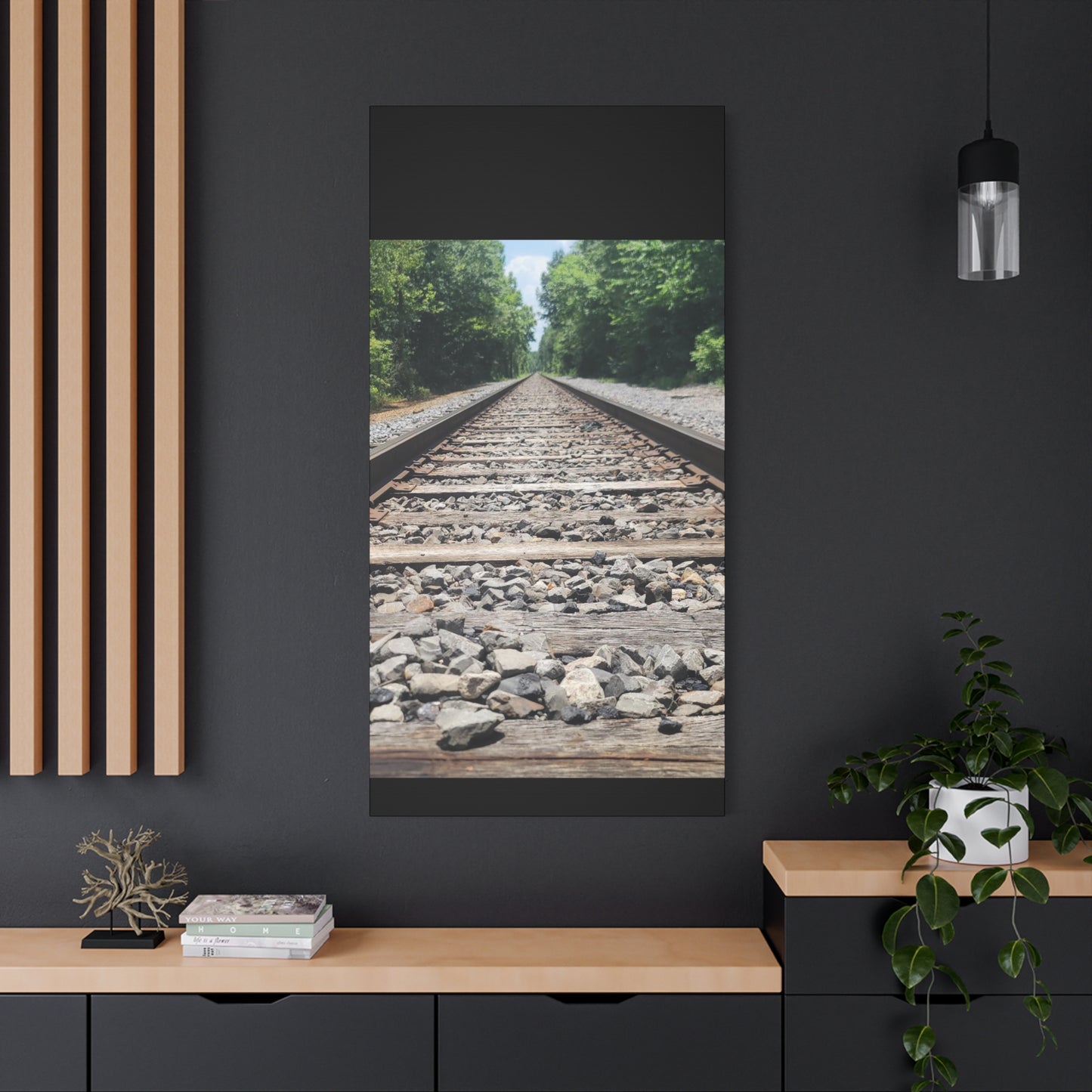 Tranquil Railway Matte Canvas Art, Perfect Gift for Nature Lovers, Home Decor, Wall Art, Inspirational Artwork, Train Track Design