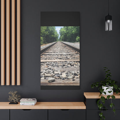 Tranquil Railway Matte Canvas Art, Perfect Gift for Nature Lovers, Home Decor, Wall Art, Inspirational Artwork, Train Track Design