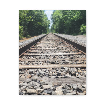 Tranquil Railway Matte Canvas Art, Perfect Gift for Nature Lovers, Home Decor, Wall Art, Inspirational Artwork, Train Track Design