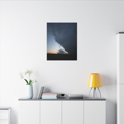 Matte Canvas Wall Art - Dramatic Storm Sky Decor, Modern Home Aesthetic, Gift for Nature Lovers, Living Room Artwork, Photography Print