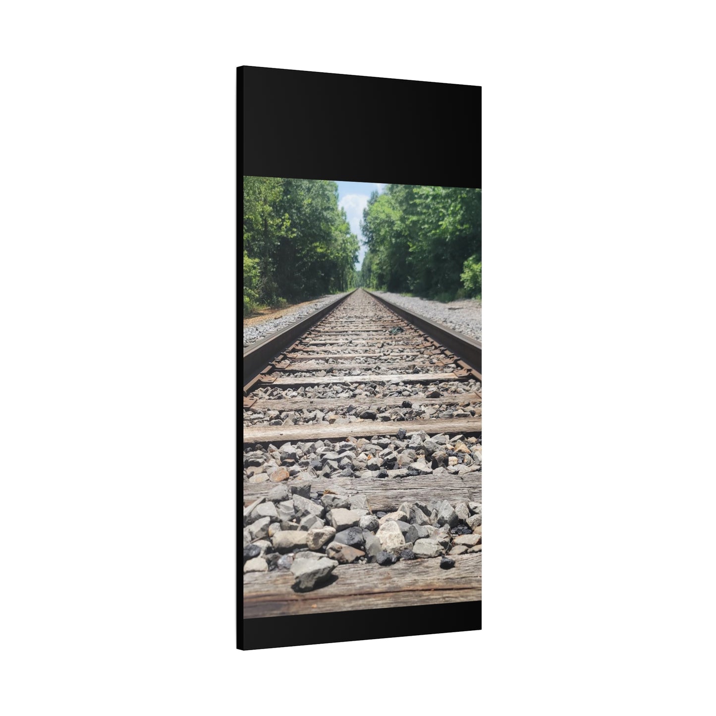 Tranquil Railway Matte Canvas Art, Perfect Gift for Nature Lovers, Home Decor, Wall Art, Inspirational Artwork, Train Track Design