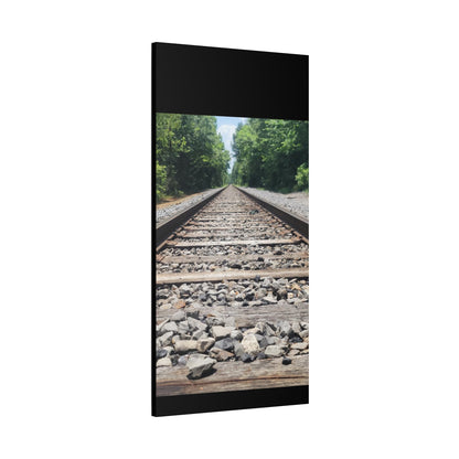 Tranquil Railway Matte Canvas Art, Perfect Gift for Nature Lovers, Home Decor, Wall Art, Inspirational Artwork, Train Track Design