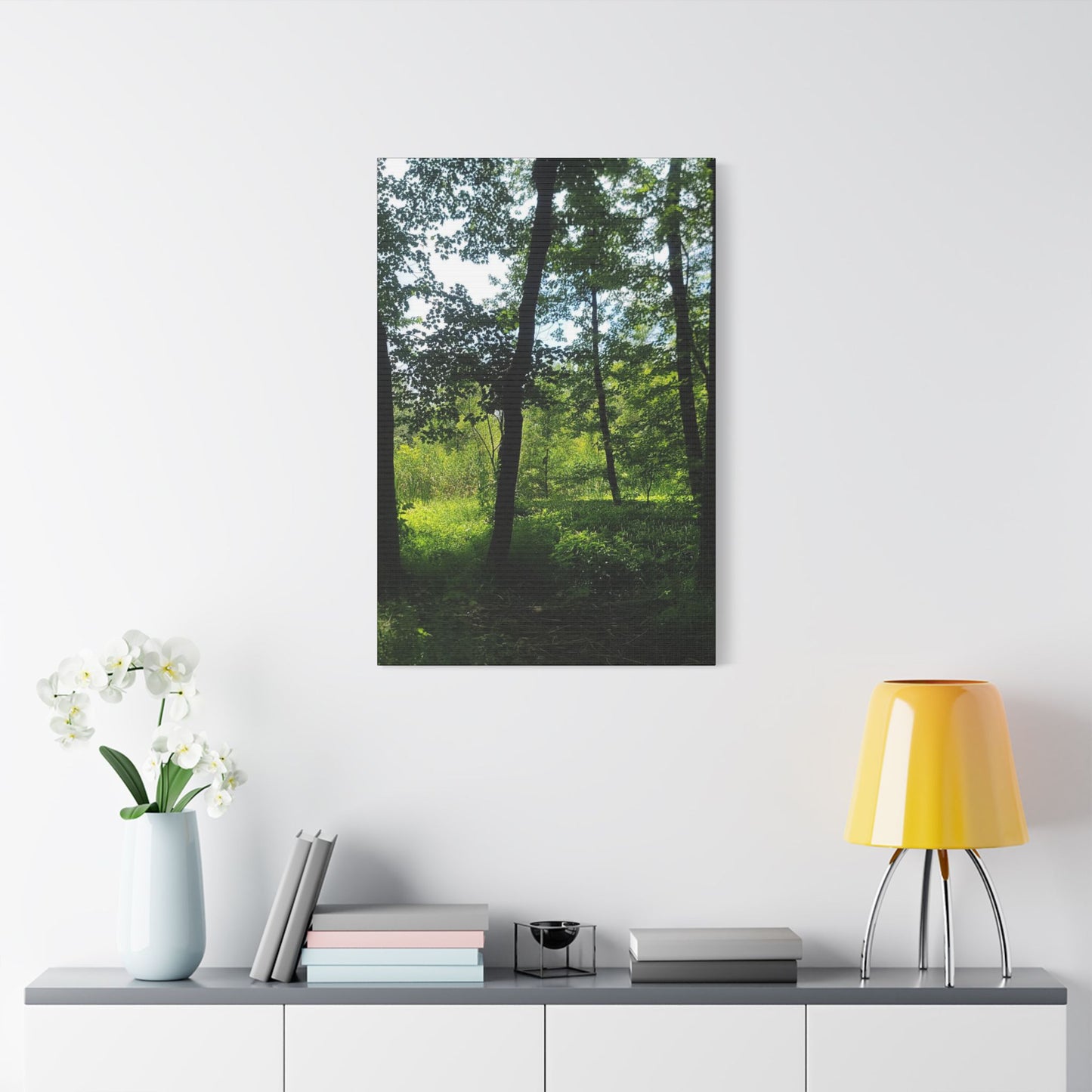 Scenic Canvas Wall Art - Nature-Inspired Home Decor, Forest Scene, Wall Hanging, Gift for Nature Lovers, Greenery Print