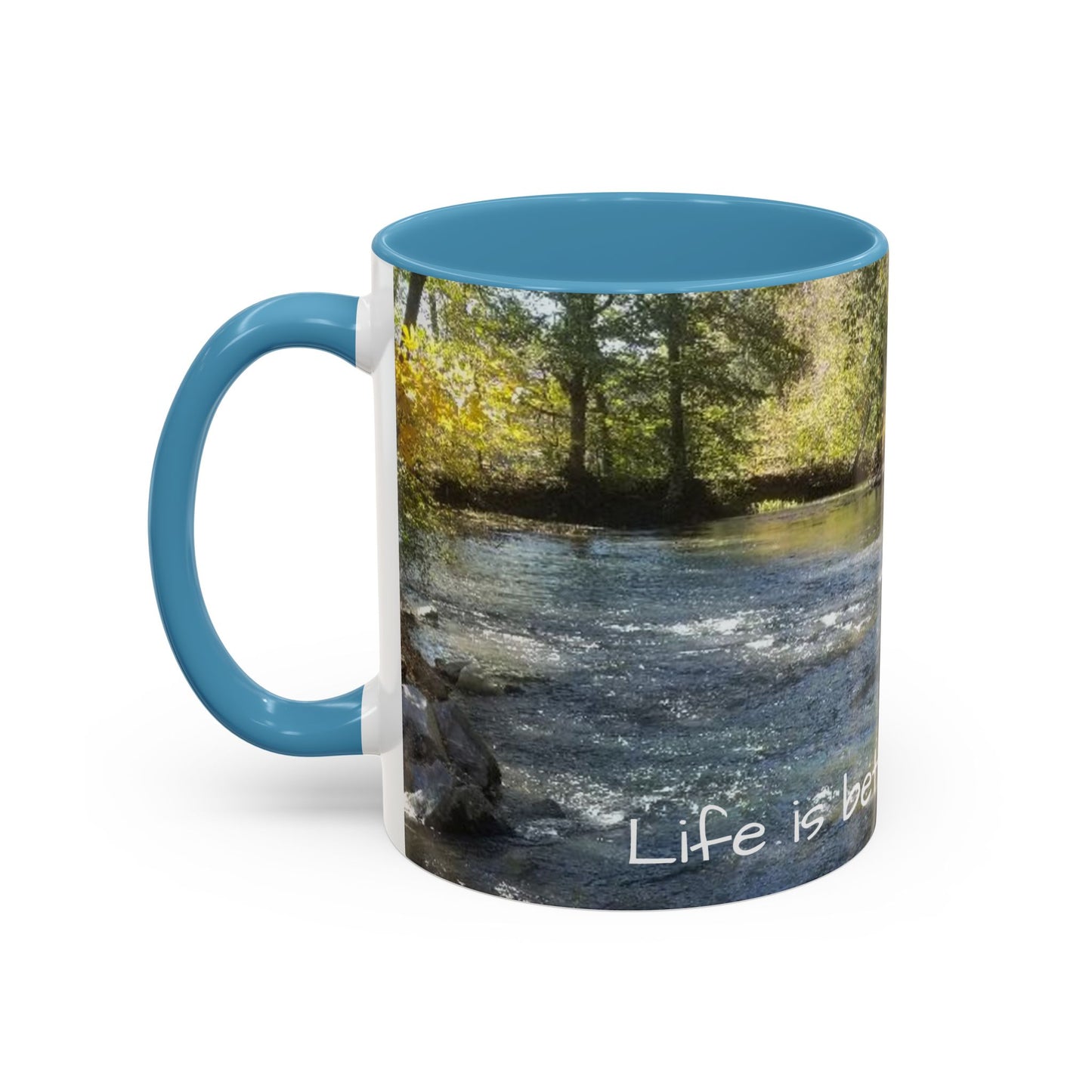 Nature-Inspired Accent Coffee Mug, Perfect for Outdoor Lovers, Gifts for Nature Enthusiasts, Afternoon Coffee, Camping Mug, Scenic Drinkware