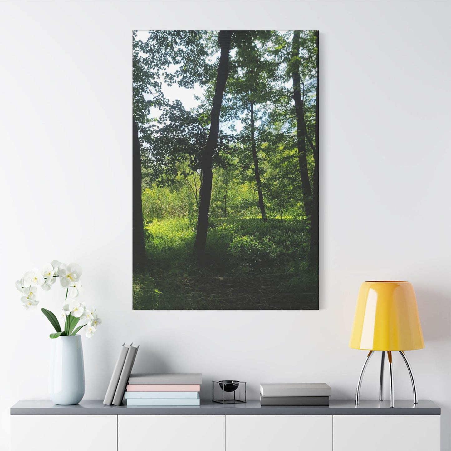 Scenic Canvas Wall Art - Nature-Inspired Home Decor, Forest Scene, Wall Hanging, Gift for Nature Lovers, Greenery Print