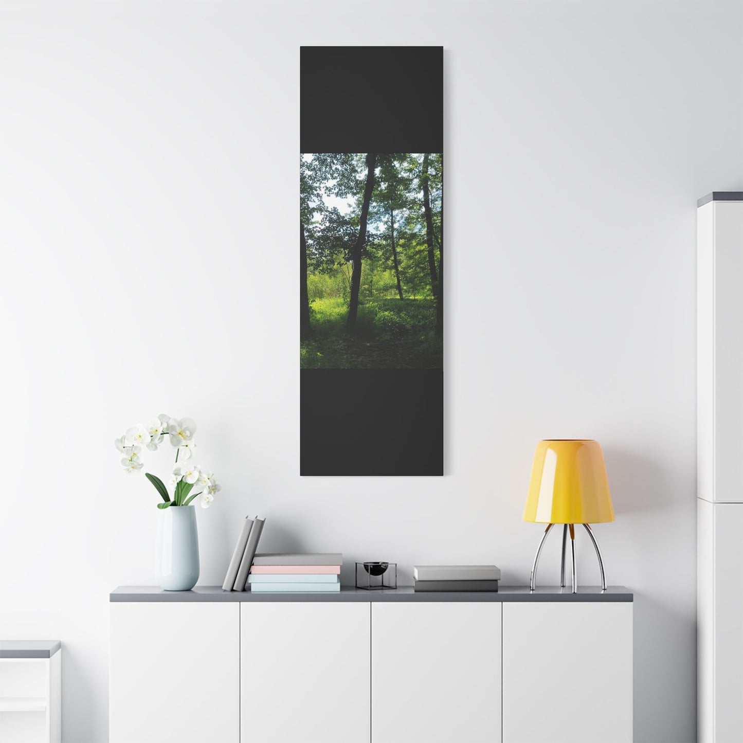 Scenic Canvas Wall Art - Nature-Inspired Home Decor, Forest Scene, Wall Hanging, Gift for Nature Lovers, Greenery Print