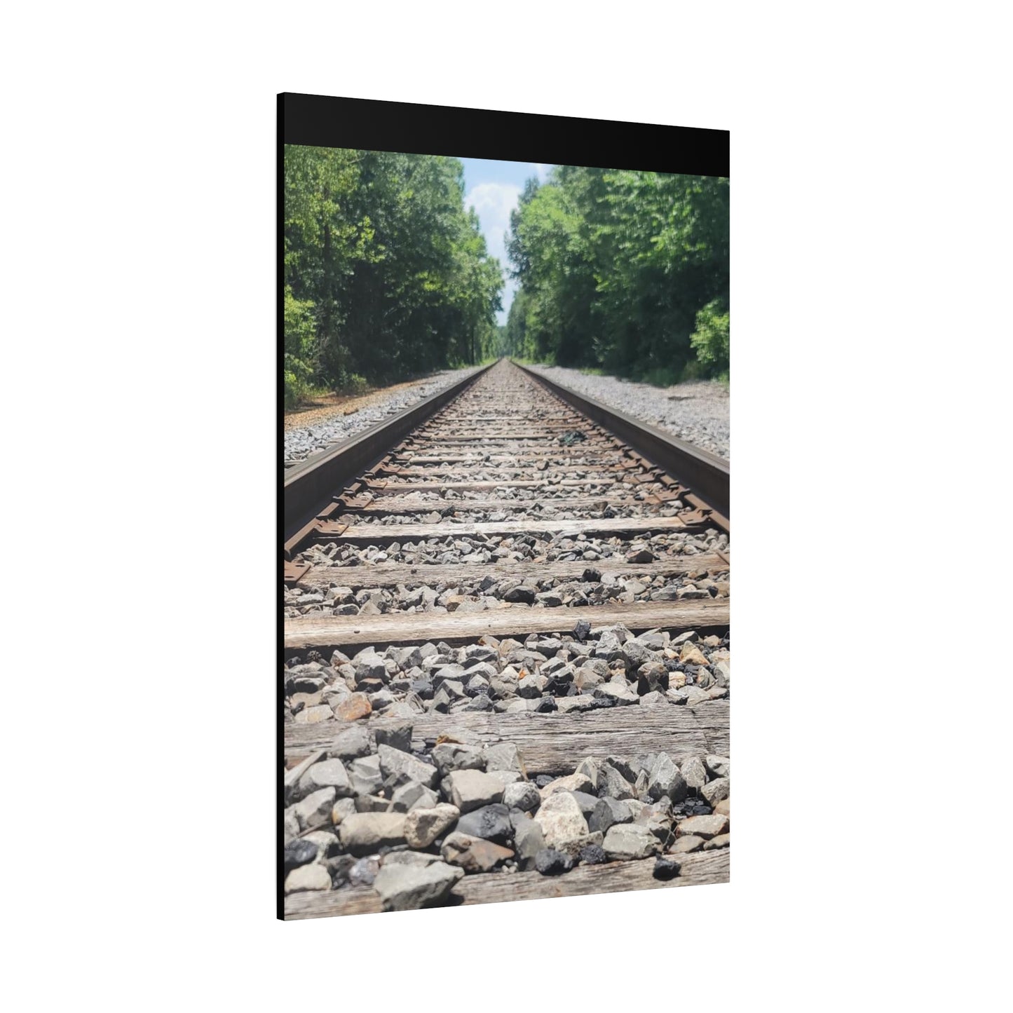 Tranquil Railway Matte Canvas Art, Perfect Gift for Nature Lovers, Home Decor, Wall Art, Inspirational Artwork, Train Track Design