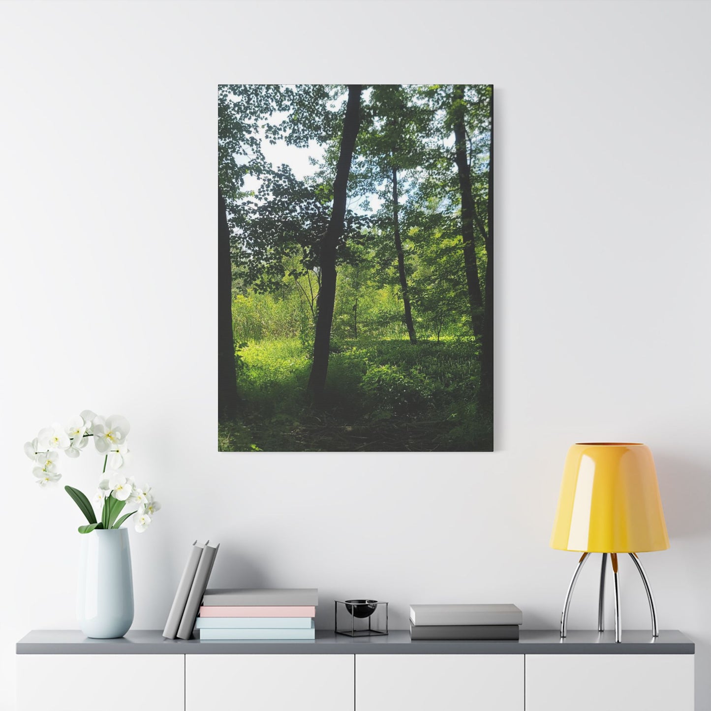 Scenic Canvas Wall Art - Nature-Inspired Home Decor, Forest Scene, Wall Hanging, Gift for Nature Lovers, Greenery Print