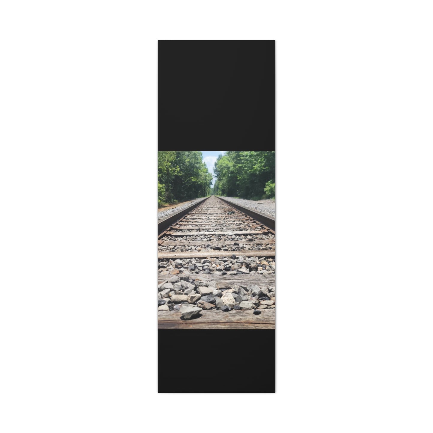 Tranquil Railway Matte Canvas Art, Perfect Gift for Nature Lovers, Home Decor, Wall Art, Inspirational Artwork, Train Track Design
