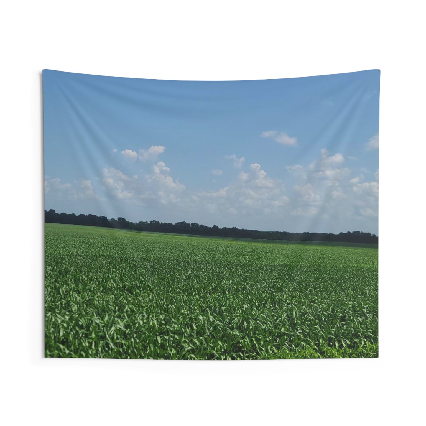 Serene Farm Landscape Wall Tapestry | Boho Decor, Nature Art, Home Wall Hanging, Farmhouse Style, Gift for Nature Lovers