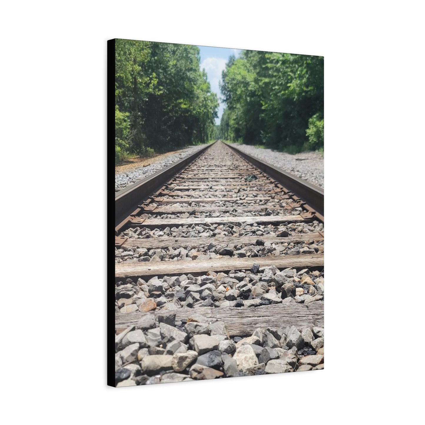Tranquil Railway Matte Canvas Art, Perfect Gift for Nature Lovers, Home Decor, Wall Art, Inspirational Artwork, Train Track Design
