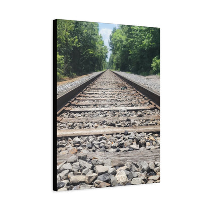Tranquil Railway Matte Canvas Art, Perfect Gift for Nature Lovers, Home Decor, Wall Art, Inspirational Artwork, Train Track Design