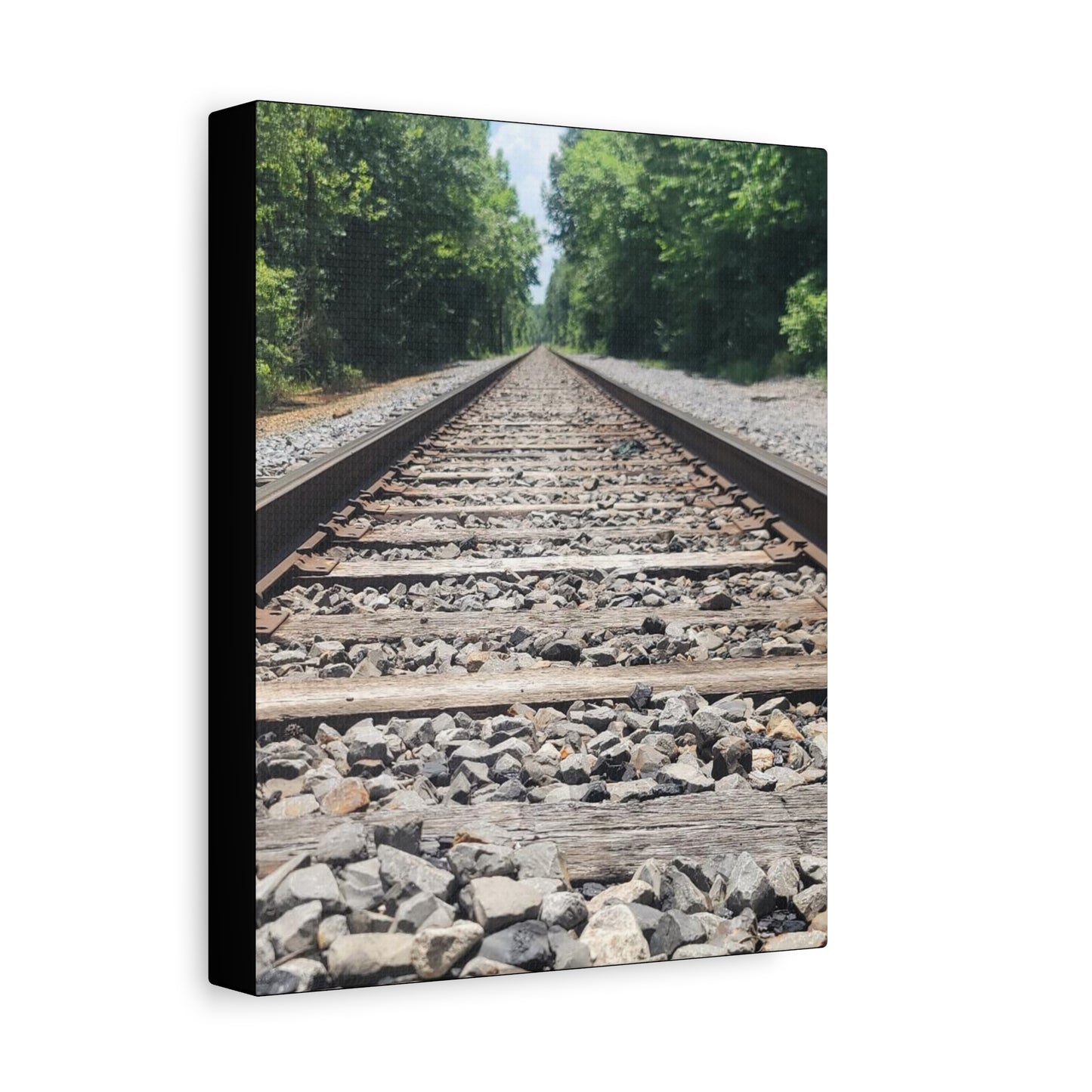 Tranquil Railway Matte Canvas Art, Perfect Gift for Nature Lovers, Home Decor, Wall Art, Inspirational Artwork, Train Track Design