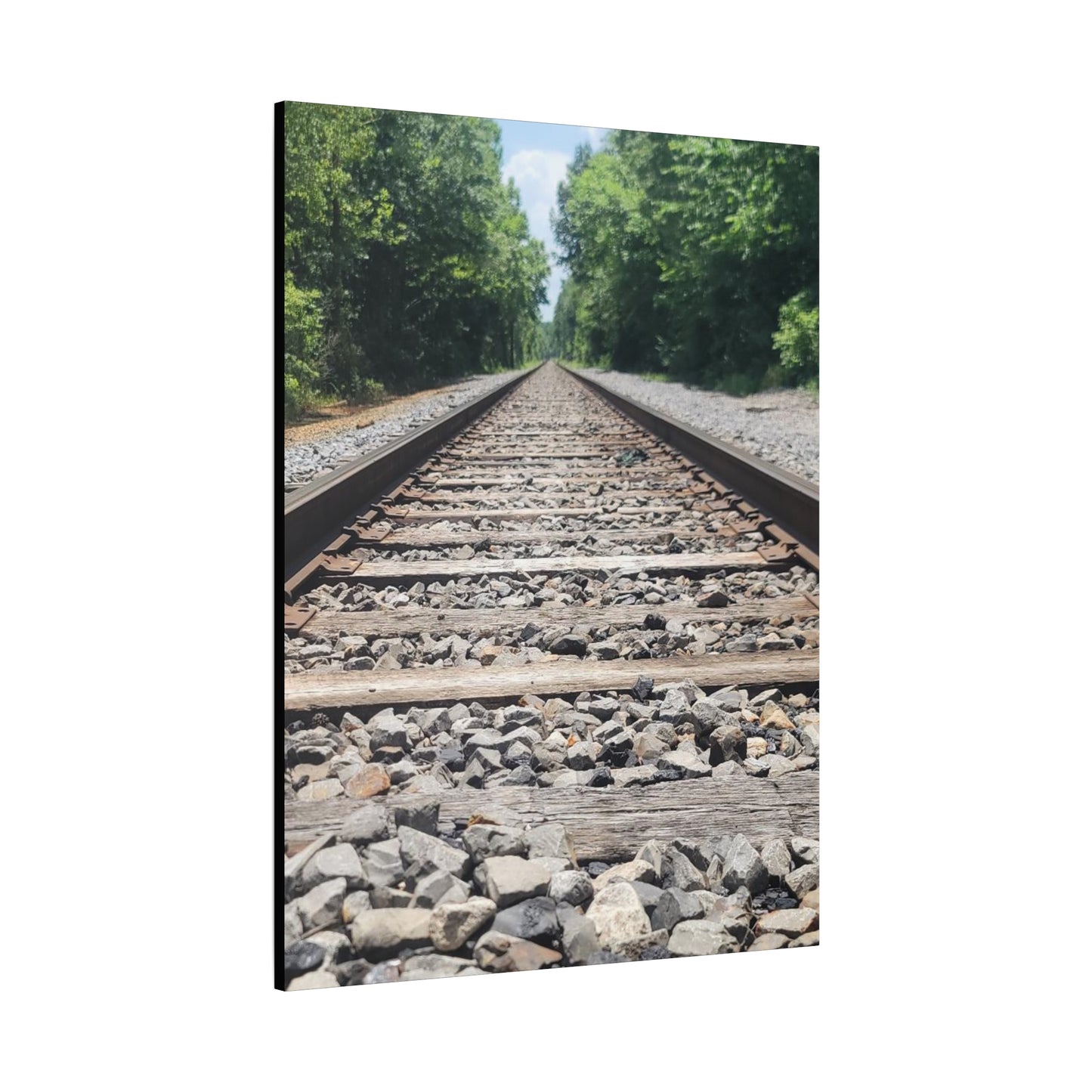 Tranquil Railway Matte Canvas Art, Perfect Gift for Nature Lovers, Home Decor, Wall Art, Inspirational Artwork, Train Track Design