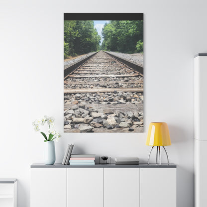 Tranquil Railway Matte Canvas Art, Perfect Gift for Nature Lovers, Home Decor, Wall Art, Inspirational Artwork, Train Track Design