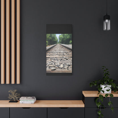 Tranquil Railway Matte Canvas Art, Perfect Gift for Nature Lovers, Home Decor, Wall Art, Inspirational Artwork, Train Track Design
