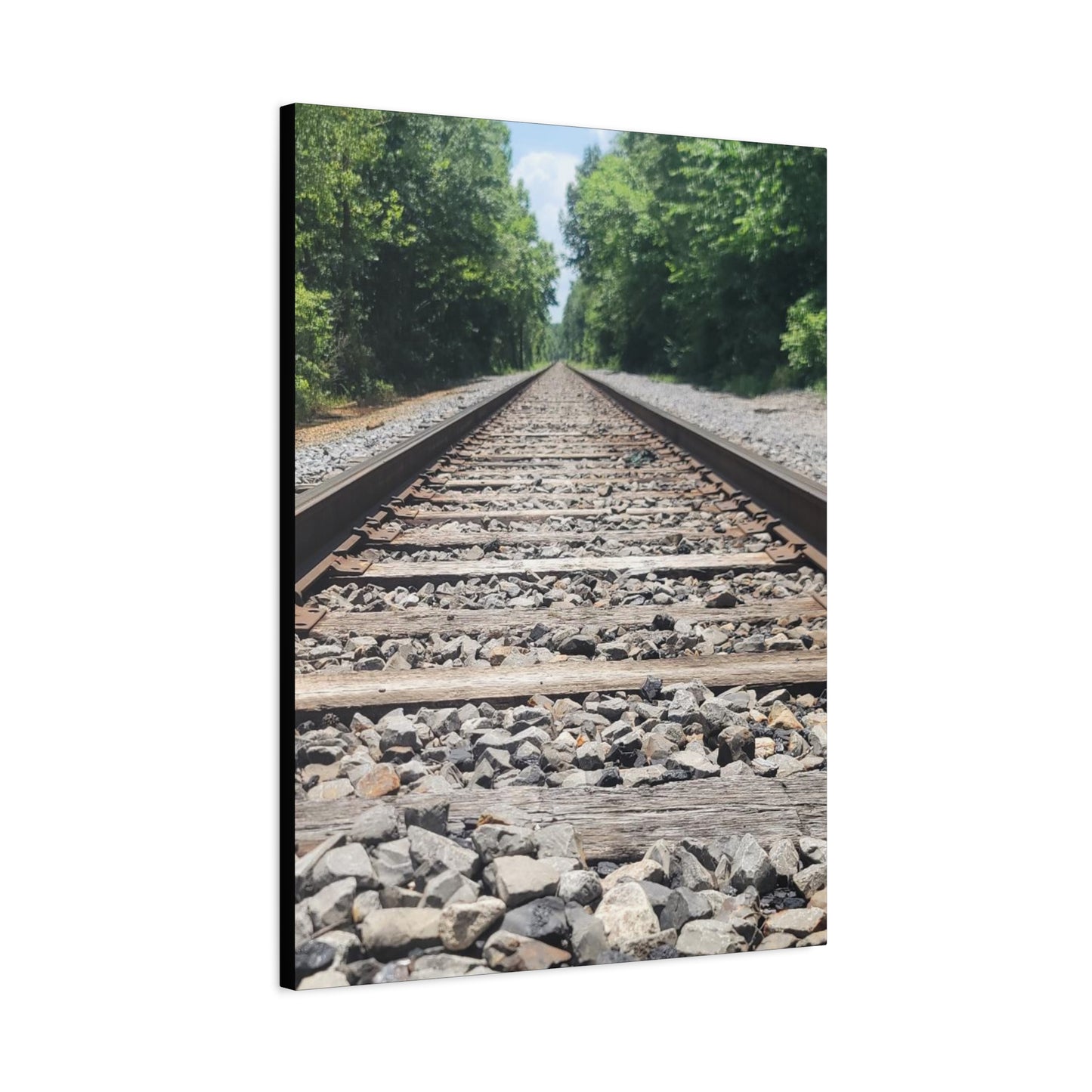 Tranquil Railway Matte Canvas Art, Perfect Gift for Nature Lovers, Home Decor, Wall Art, Inspirational Artwork, Train Track Design