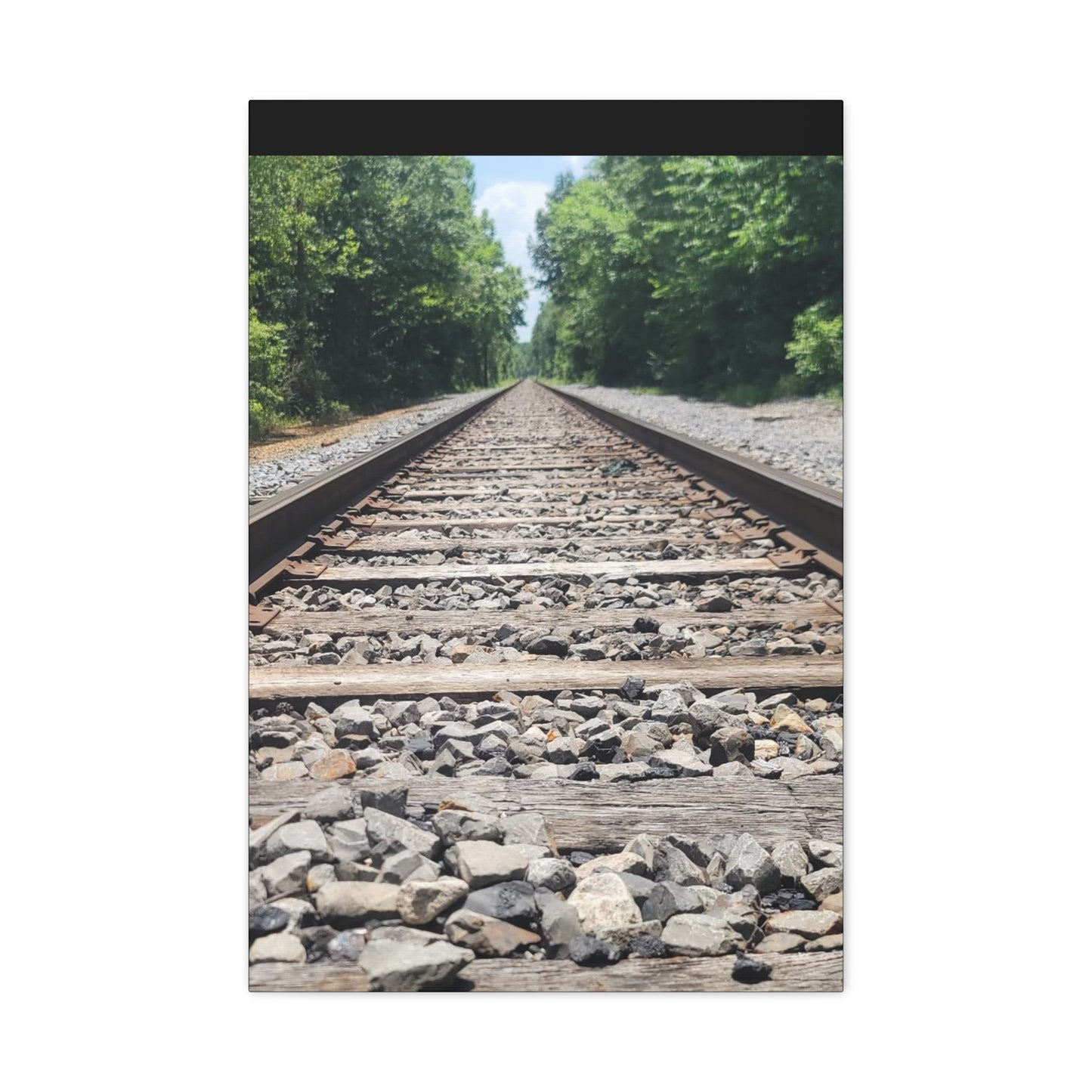 Tranquil Railway Matte Canvas Art, Perfect Gift for Nature Lovers, Home Decor, Wall Art, Inspirational Artwork, Train Track Design