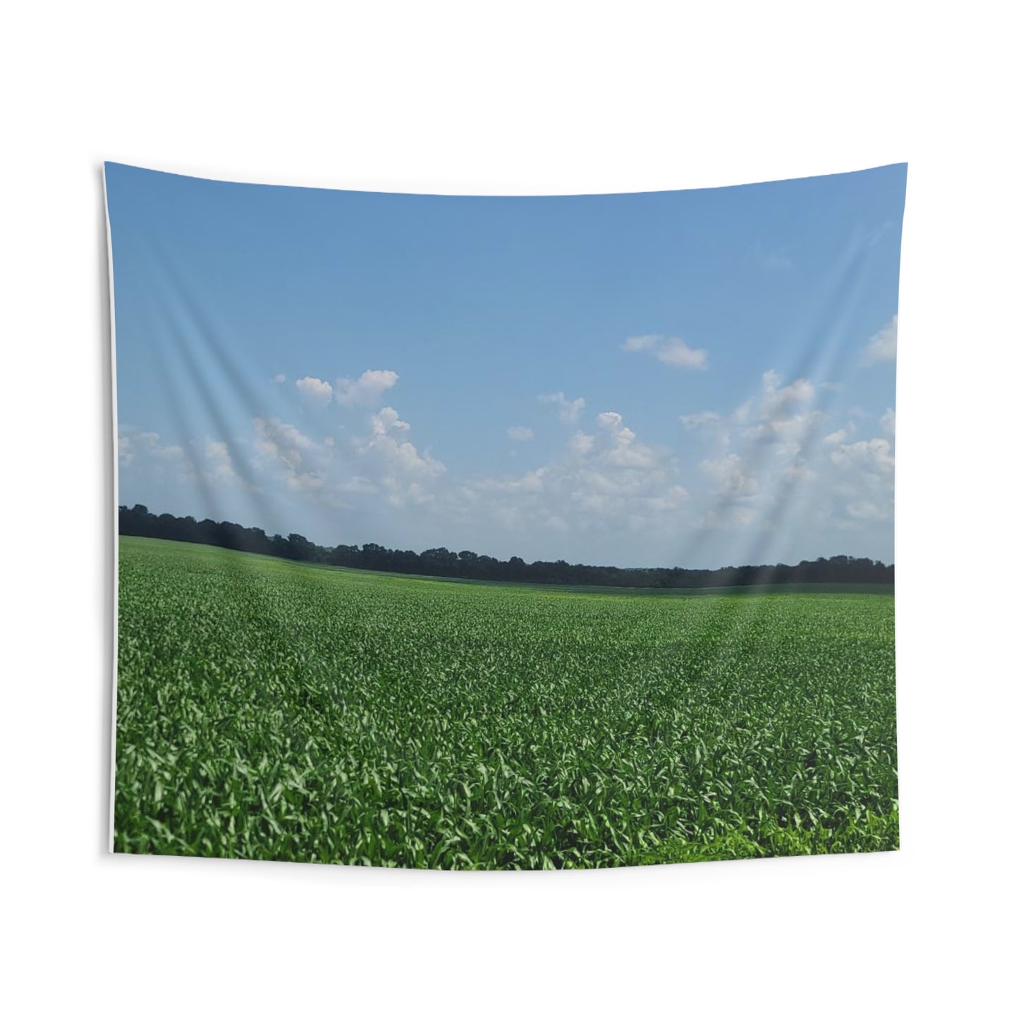 Serene Farm Landscape Wall Tapestry | Boho Decor, Nature Art, Home Wall Hanging, Farmhouse Style, Gift for Nature Lovers