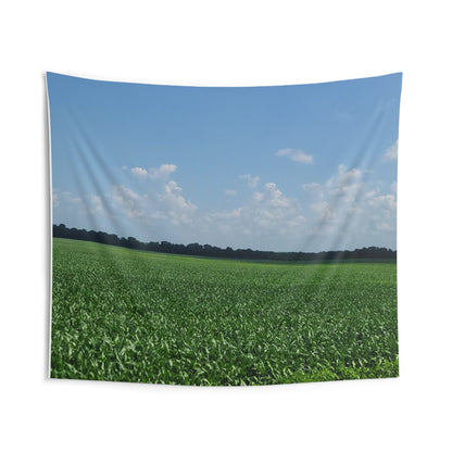 Serene Farm Landscape Wall Tapestry | Boho Decor, Nature Art, Home Wall Hanging, Farmhouse Style, Gift for Nature Lovers