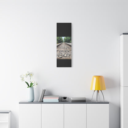 Tranquil Railway Matte Canvas Art, Perfect Gift for Nature Lovers, Home Decor, Wall Art, Inspirational Artwork, Train Track Design