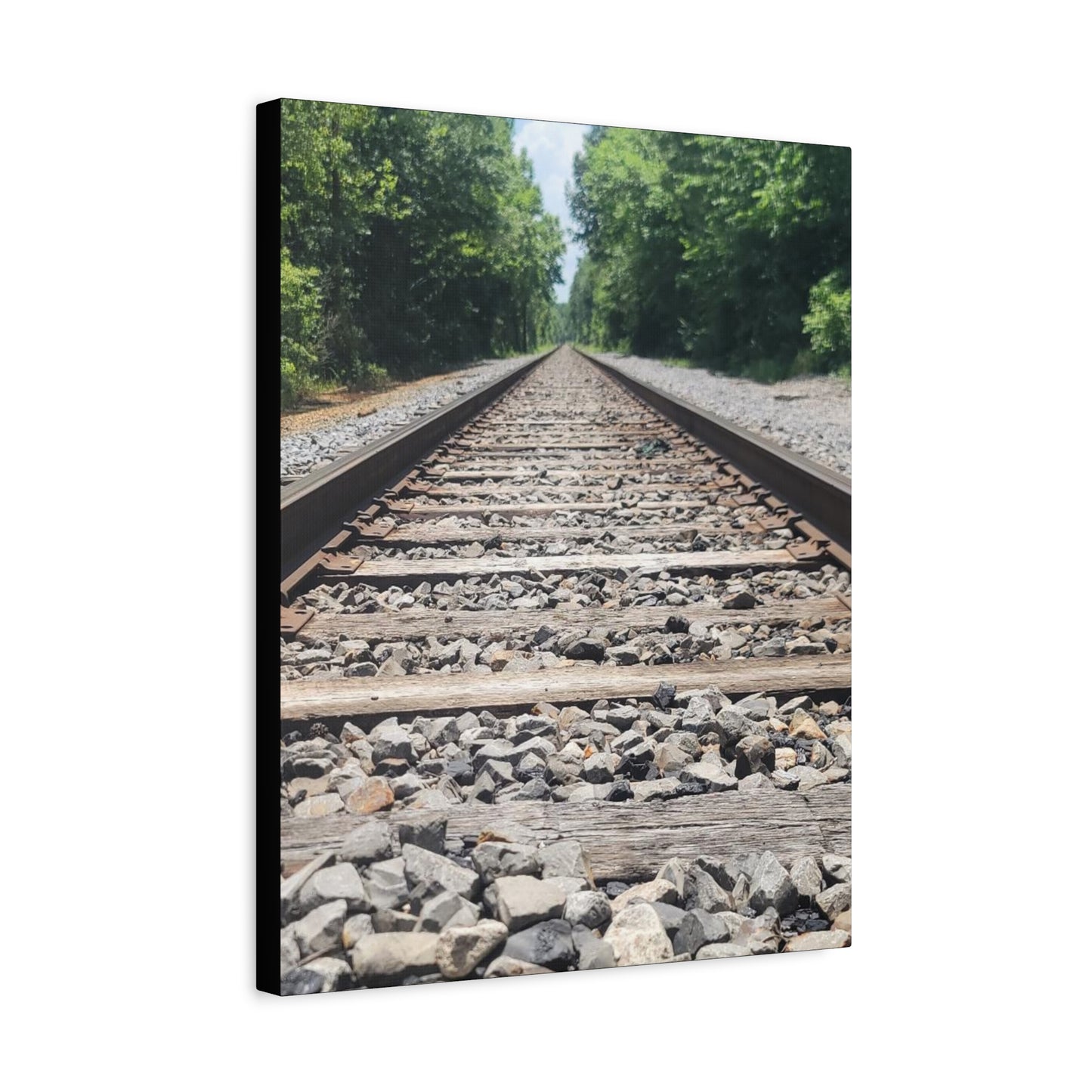 Tranquil Railway Matte Canvas Art, Perfect Gift for Nature Lovers, Home Decor, Wall Art, Inspirational Artwork, Train Track Design