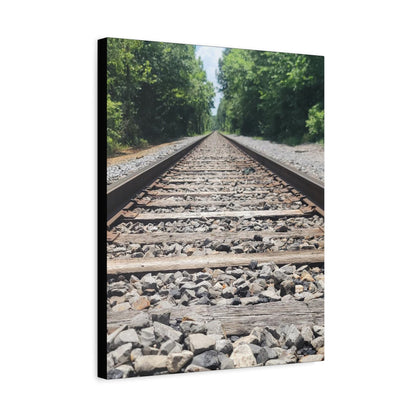 Tranquil Railway Matte Canvas Art, Perfect Gift for Nature Lovers, Home Decor, Wall Art, Inspirational Artwork, Train Track Design