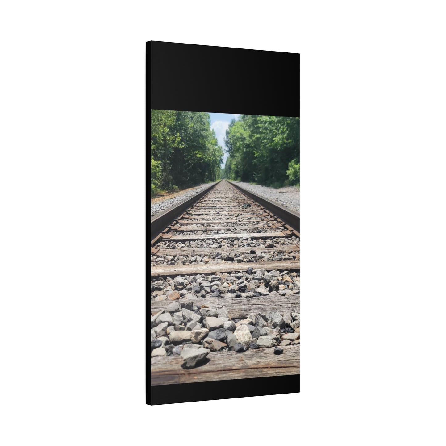 Tranquil Railway Matte Canvas Art, Perfect Gift for Nature Lovers, Home Decor, Wall Art, Inspirational Artwork, Train Track Design