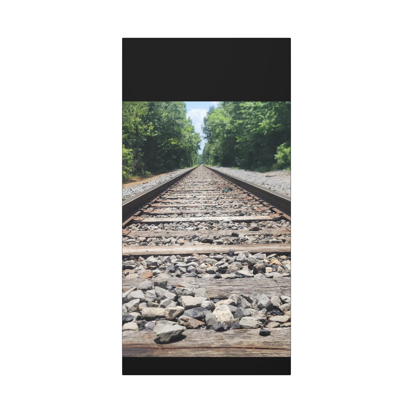 Tranquil Railway Matte Canvas Art, Perfect Gift for Nature Lovers, Home Decor, Wall Art, Inspirational Artwork, Train Track Design