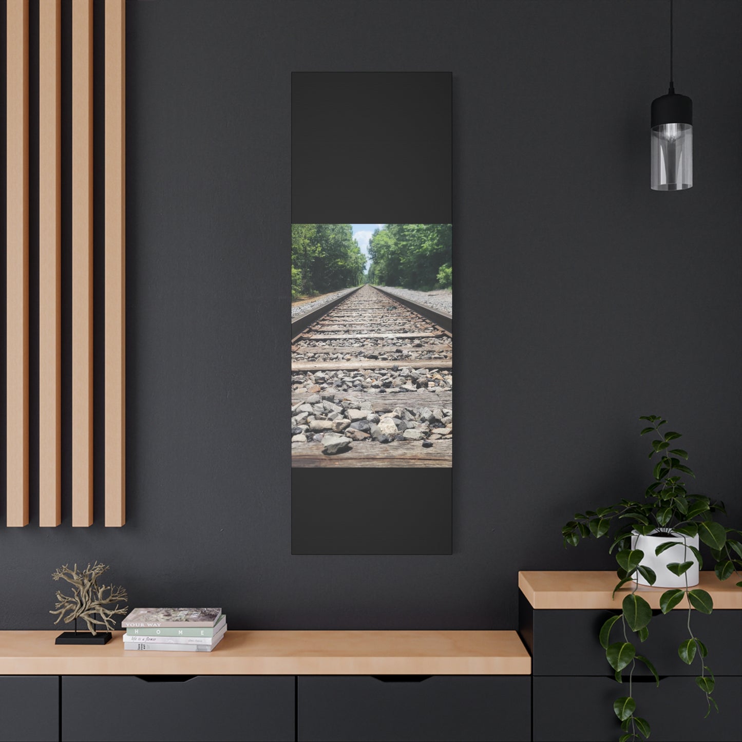 Tranquil Railway Matte Canvas Art, Perfect Gift for Nature Lovers, Home Decor, Wall Art, Inspirational Artwork, Train Track Design