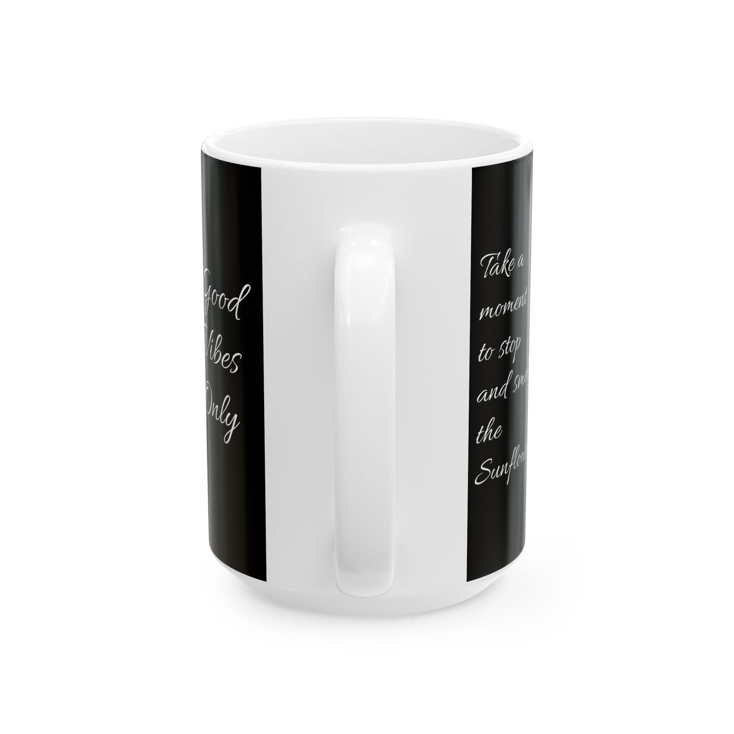 Sunflower Meditation Ceramic Mug - Inspirational Gift for Nature Lovers, Coffee Lovers, Home Decor, Mother's Day, Birthday, any occasion