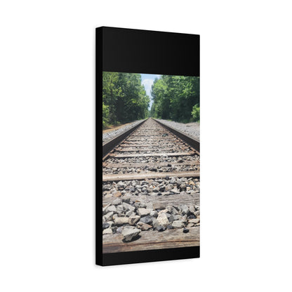 Tranquil Railway Matte Canvas Art, Perfect Gift for Nature Lovers, Home Decor, Wall Art, Inspirational Artwork, Train Track Design