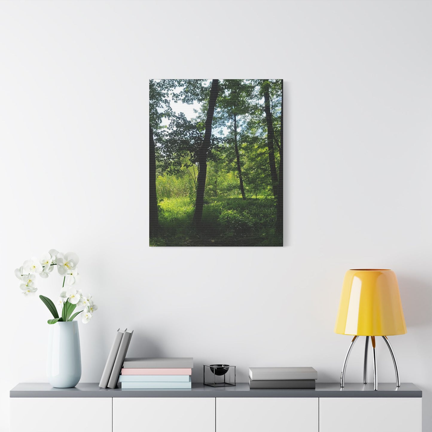 Scenic Canvas Wall Art - Nature-Inspired Home Decor, Forest Scene, Wall Hanging, Gift for Nature Lovers, Greenery Print