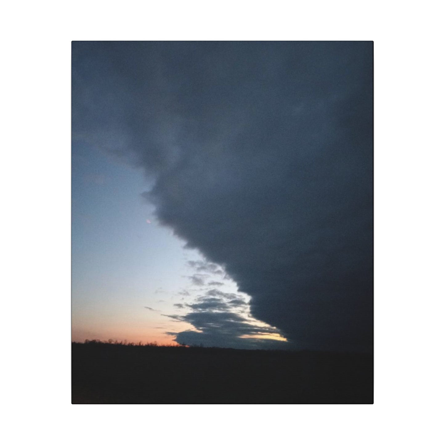 Matte Canvas Wall Art - Dramatic Storm Sky Decor, Modern Home Aesthetic, Gift for Nature Lovers, Living Room Artwork, Photography Print