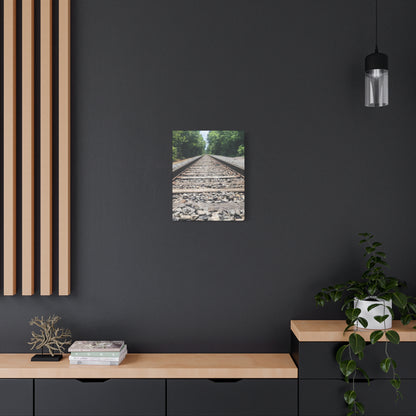 Tranquil Railway Matte Canvas Art, Perfect Gift for Nature Lovers, Home Decor, Wall Art, Inspirational Artwork, Train Track Design