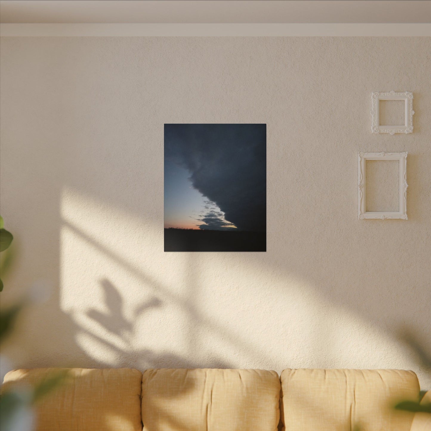 Matte Canvas Wall Art - Dramatic Storm Sky Decor, Modern Home Aesthetic, Gift for Nature Lovers, Living Room Artwork, Photography Print