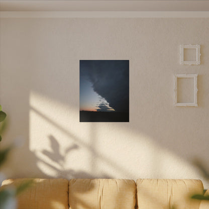 Matte Canvas Wall Art - Dramatic Storm Sky Decor, Modern Home Aesthetic, Gift for Nature Lovers, Living Room Artwork, Photography Print