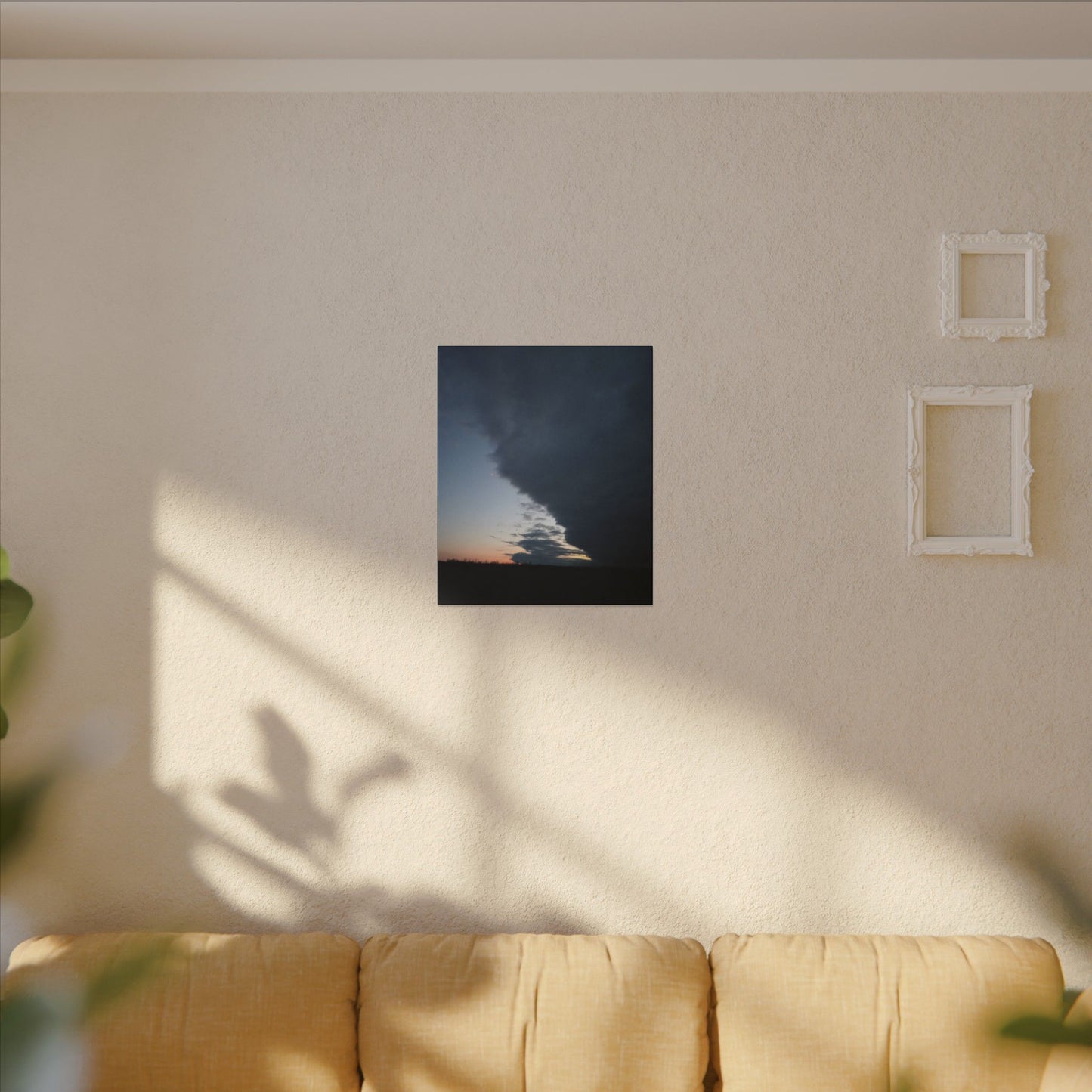 Matte Canvas Wall Art - Dramatic Storm Sky Decor, Modern Home Aesthetic, Gift for Nature Lovers, Living Room Artwork, Photography Print